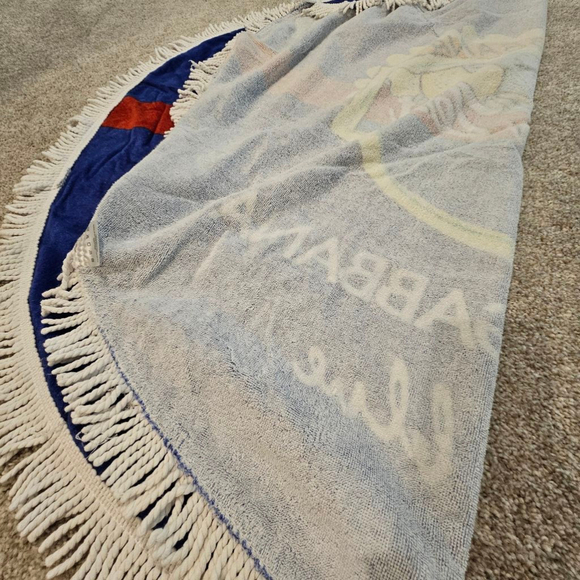 Unisex Dolce & Gabbana Round Beach Towel One Size Blue - Picture 5 of 6